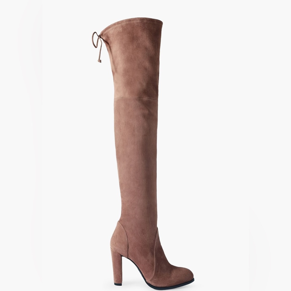 Stuart Weitzman Brown Women's Over-the-Knee Suede Heeled Boots